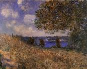 阿尔弗莱德 西斯莱 : Near the Bank of the Seine at By